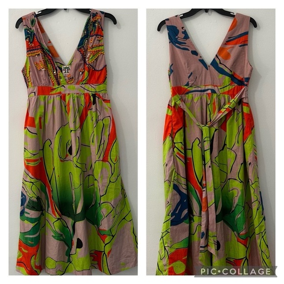 Anthropologie Roopa Pemmaraju Nerida Girly Whimsical Midi Dress Size XS - Picture 7 of 14